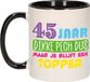 Bellatio Decorations Cadeau d'anniversaire pour 45 ans - noir - grosse malchance donc - 300 ml - céramique