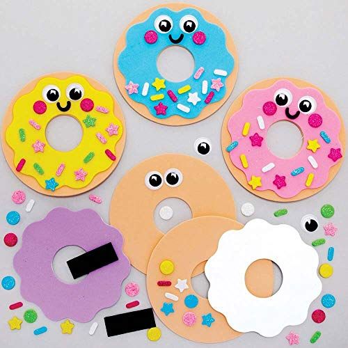 Baker Ross Donut Mix & Match Magnet Set - Pack of 8