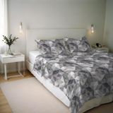 Beddengoedset River Beddengoedset voor tweepersoonsbed, katoen, Made in Italy, dekbedovertrek 250 x 200 cm met dubbele omslag en 2 kussenslopen (tweepersoonsbed, sepik blauw)