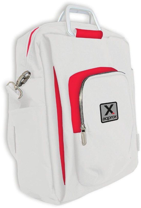 Approx appNBST15x notebooktas 39,6 cm (15.6") Slingtas Rood, Wit