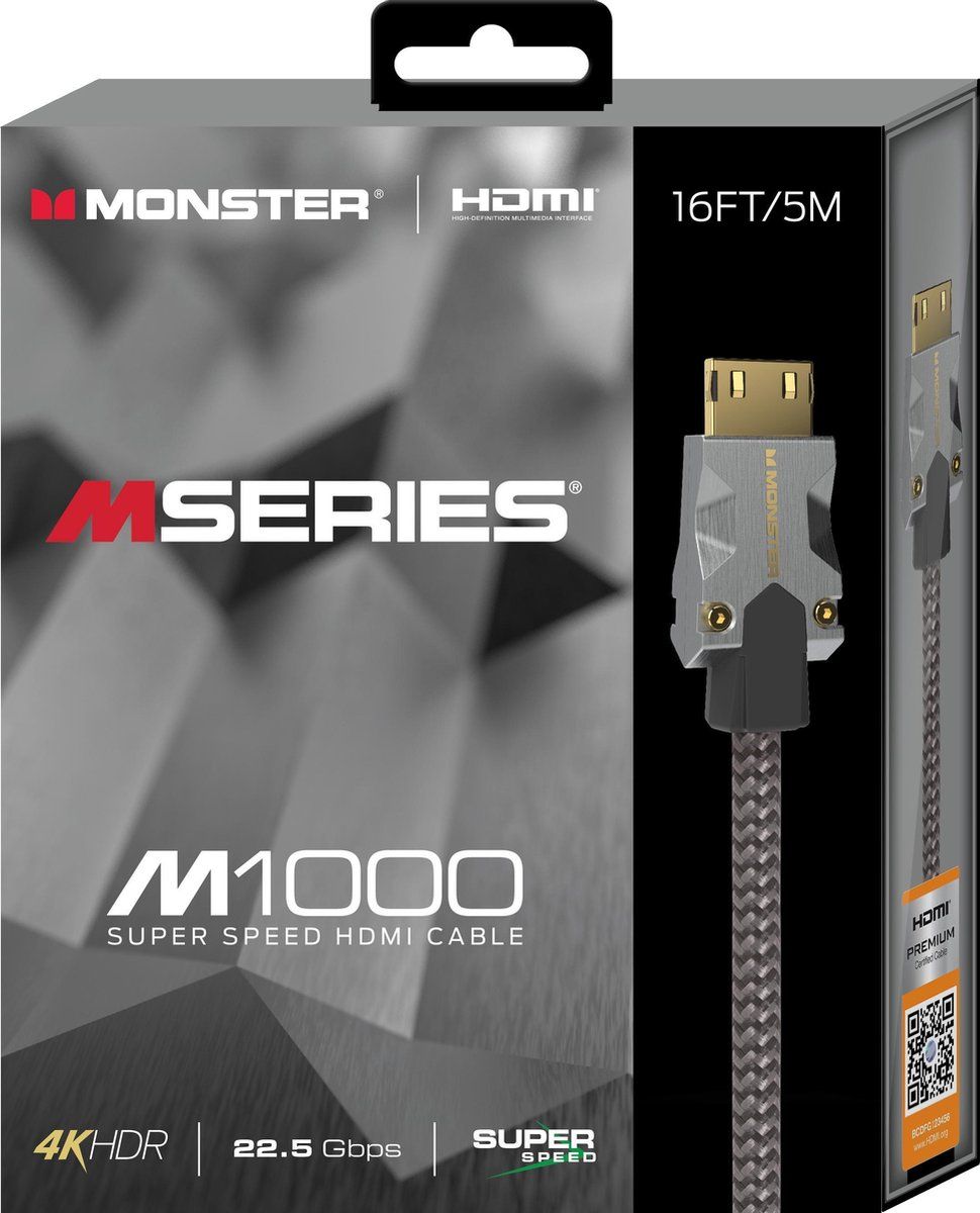 Monster M series M1 UHD High Speed HDMI Kabel - Ethernet - 5m