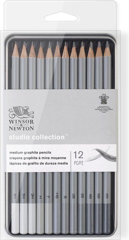 Winsor & Newton Studio Collection - Grafietpotloden Set - 12 stuks
