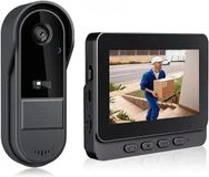 Merkloos / Sans marque Ring Deurbel 4,3 Inch 2,4G Draadloze Videodeurbelcamera WIFI Nachtzicht Smart Home Security Deurbel Tweerichtingsintercom For Thuis Installeren In Een Handomdraai(FREE 256G SD Card)