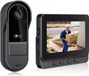 Merkloos / Sans marque Ring Deurbel 4,3 Inch 2,4G Draadloze Videodeurbelcamera WIFI Nachtzicht Smart Home Security Deurbel Tweerichtingsintercom For Thuis Installeren In Een Handomdraai(FREE 256G SD Card)