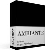 Ambiante Katoen - Topper Hoeslaken - 200x200 - Zwart