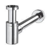 Wirquin 30718695 Mini sifon voor wastafel, design messing chroom 31608004