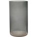 Merkloos / Sans marque Bloemenvaas Neville - donkergrijs transparant - glas - 16 x 30 cm - Cilinder vorm