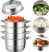 Casserole vapeur - Inox - Rond - Argent - ⌀ 30 cm