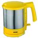 Cloer 4717-2 waterkoker, 2000 W, droogkook- en oververhittingsbeveiliging, inhoud binnenin, geel, roestvrij staal, 1,5 liter