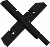 vidaXL - Houtblokhouder - 47x39,5x48 cm - massief grenenhout - zwart