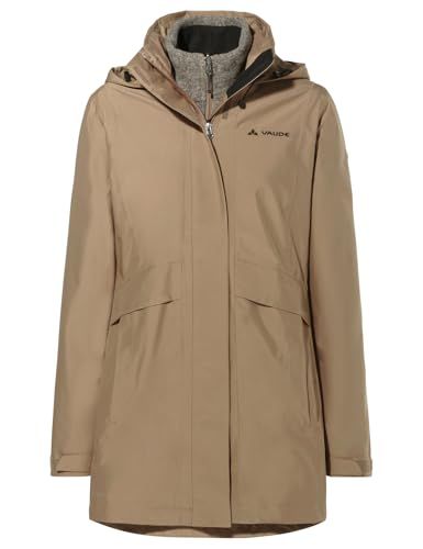 VAUDE Women's Idris 3in1 Parka IV, oat, maat 48
