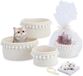 Panier de rangement sans marque set de 4 - Coton tressé - Blanc