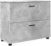 vidaXL Badkamerkast Beton Grijs 76,5 x 35 x 64 cm Bewerkt hout Metaal