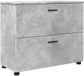 vidaXL Badkamerkast Beton Grijs 76,5 x 35 x 64 cm Bewerkt hout Metaal