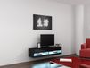 Cama RTVVIGO140N TV-meubel & entertainment center 2 schappen Zwart/Zwart Glanzend