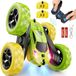 Voiture télécommandée - 4WD - Voiture cascade - Rotation à 360 degrés - Jaune-vert