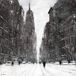 Jon Barker WDC101317 kunstdruk op canvas, 40 x 40 cm (Averses sneeuw, 5. Avenue), meerkleurig, 40 x 40 x 3, 8 cm