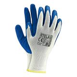 Rijst RTELA11 beschermende handschoenen, wit-blauw, 11 afmetingen, 12 stuks