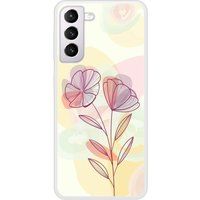 Samsung Bedrukt siliconen hoesje compatibel met Galaxy S21 Floral