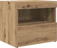 vidaXL Nachtkastje Artisan Eiken 50 x 40 x 45 cm Bewerkt hout