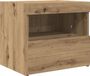 vidaXL Nachtkastje Artisan Eiken 50 x 40 x 45 cm Bewerkt hout