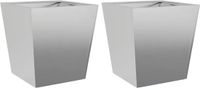 vidaXL Plantenbakken 2 st 40x40x40 cm gegalvaniseerd staal