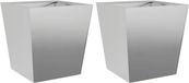 vidaXL Plantenbakken 2 st 40x40x40 cm gegalvaniseerd staal