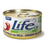 Life Cat Natural Kipfilets met appel, blik 85 g