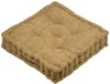 Stof Textile Coussin de sol Côtelé - camel - polyester - 45 x 45 x 10 cm