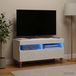 Prolenta Maison Exclusive Meuble TV LED exclusif - Modèle ALKMAAR, dimensions 81 x 35 x 43 cm, couleur blanche, fabriqué en panneaux de particules