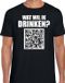 Bellatio Decorations Shoppartners Bv QR code drank shirt wat wil ik drinken heren zwart - Feest/ Carnaval drank kleding / outfit L
