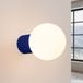 SOLLUX LIGHTING Applique murale ORBI bleu outremer verre/métal Ø12cm IP44 G9
