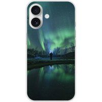 Apple iPhone 16 Aurores boreales Bedrukt siliconen hoesje