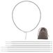 GlasFlength Halsketting 6 stuks, 1,5 mm, gewaxt, halsketting met sluiting, leren touw, 45 cm, met verlengketting en 60 cm, voor hangers, sieraden, uniseks, wax-touw voor armband (zwart)
