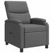 vidaXL Recliner Donkergrijs Stof