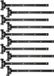 Alberts 837273 kruisscharnier | met ingeperste stift | zwarte dompellak | band 491 x 30 mm | scharnier 121 x 51 mm | Set van 10