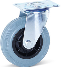 Zwenkwiel rubber 100x84mm 120kg - Bouwhoogte 73mm