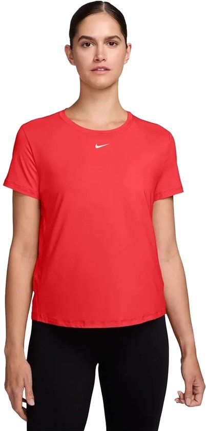 Nike One Classics Dri-Fit T-shirt Rood Dames M
