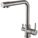 Petites Ecrevisses Robinet de cuisine 3 voies nickel brossé
