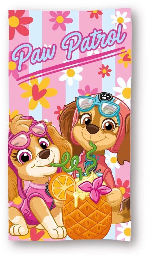 4KidsOnly Paw Patrol strandlaken Roze Polyester 70x140 cm