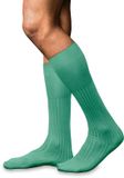 FALKE No. 13 Finest Piuma Cotton kniekousen heren groen - maat 43-44