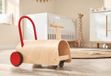 Pinolino Kinderträume Enzo Loopwagen en glijauto voor kinderen, hout, natuur/rood, voor peuters vanaf 1 jaar