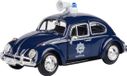 MotorMax Modelauto Volkswagen Kever - politie auto - blauw - 17 cm - Schaal 1:24