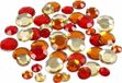 Merkloos / Sans marque Strass steentjes - rood mix - 720x stuks - rond - hobby materialen