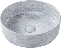 Beliani GUDAR Wastafel Grijs Keramiek 37 cm