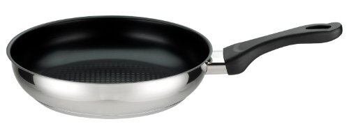 GSW Stahlwaren GmbH braadpan van roestvrij staal, 28 x 6,5 cm, 3,2 l, zwart/zilver, 30 x 28 x 6,5 cm