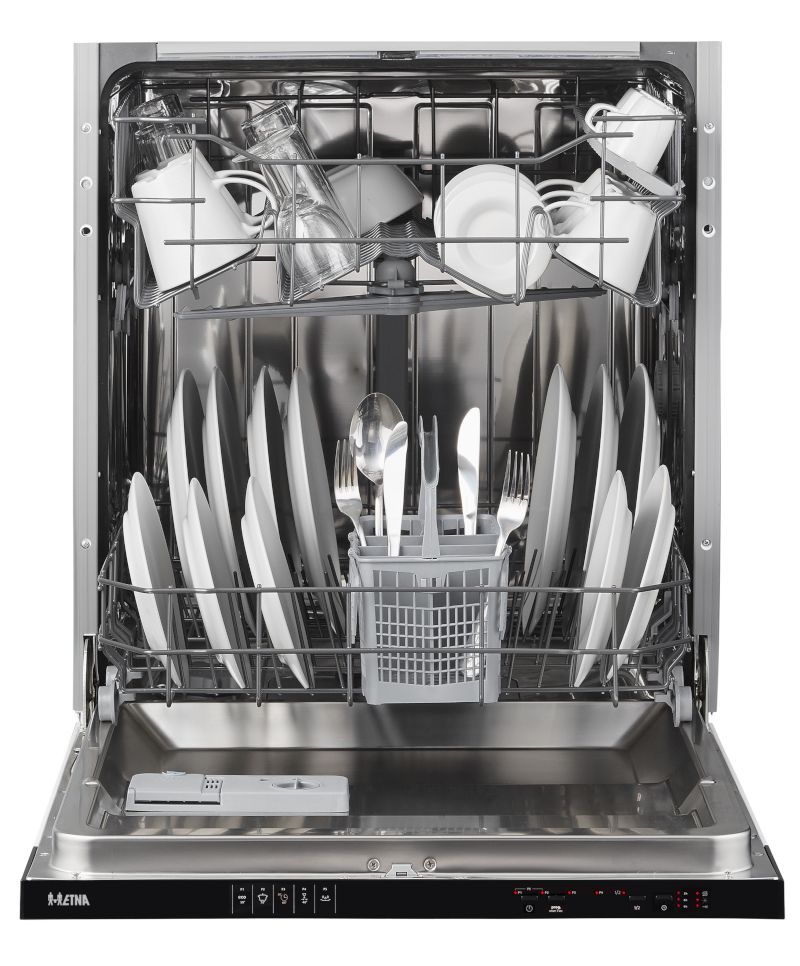 ETNA VW249M - Volledig geïntegreerde vaatwasser - Zwart