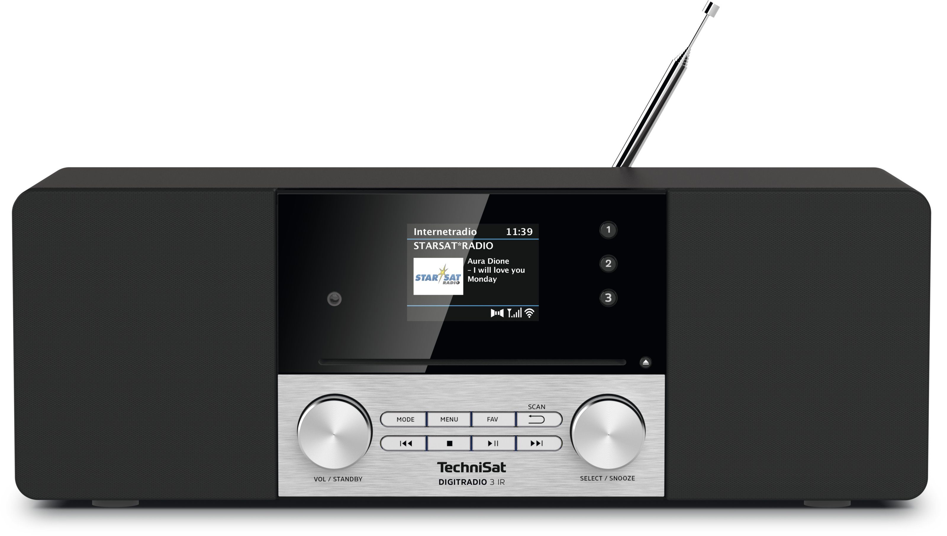 TechniSat DigitRadio 3 IR Draagbare Digitale Radio - DAB+ / FM / Internet Radio - Zwart/Zilver