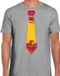 Bellatio Decorations Verkleed shirt voor heren - stropdas Spanje - grijs - supporter - themafeest L