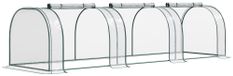 Kas - Serre de jardin avec porte - 350 x 80 cm - Acier et plastique - Transparent